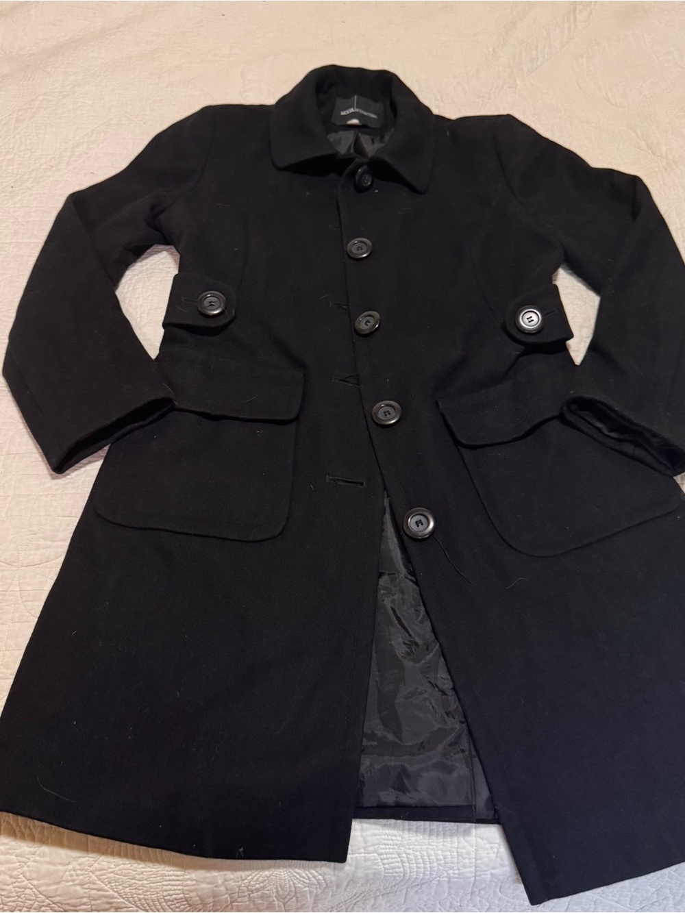 Moda International Black Pea Coat